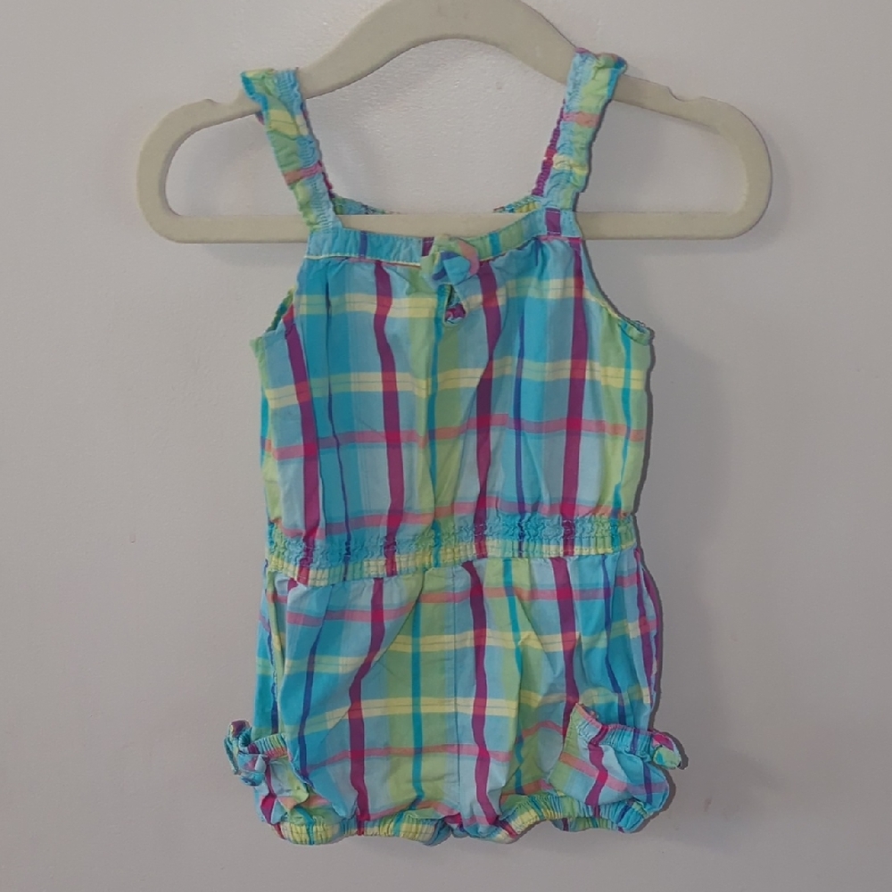 Colorful Plaid Infant Romper